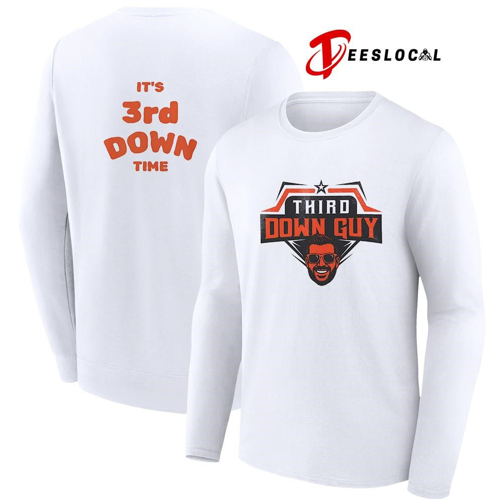 Third Down Guy it’s 3rd down time portrait graphic shirt