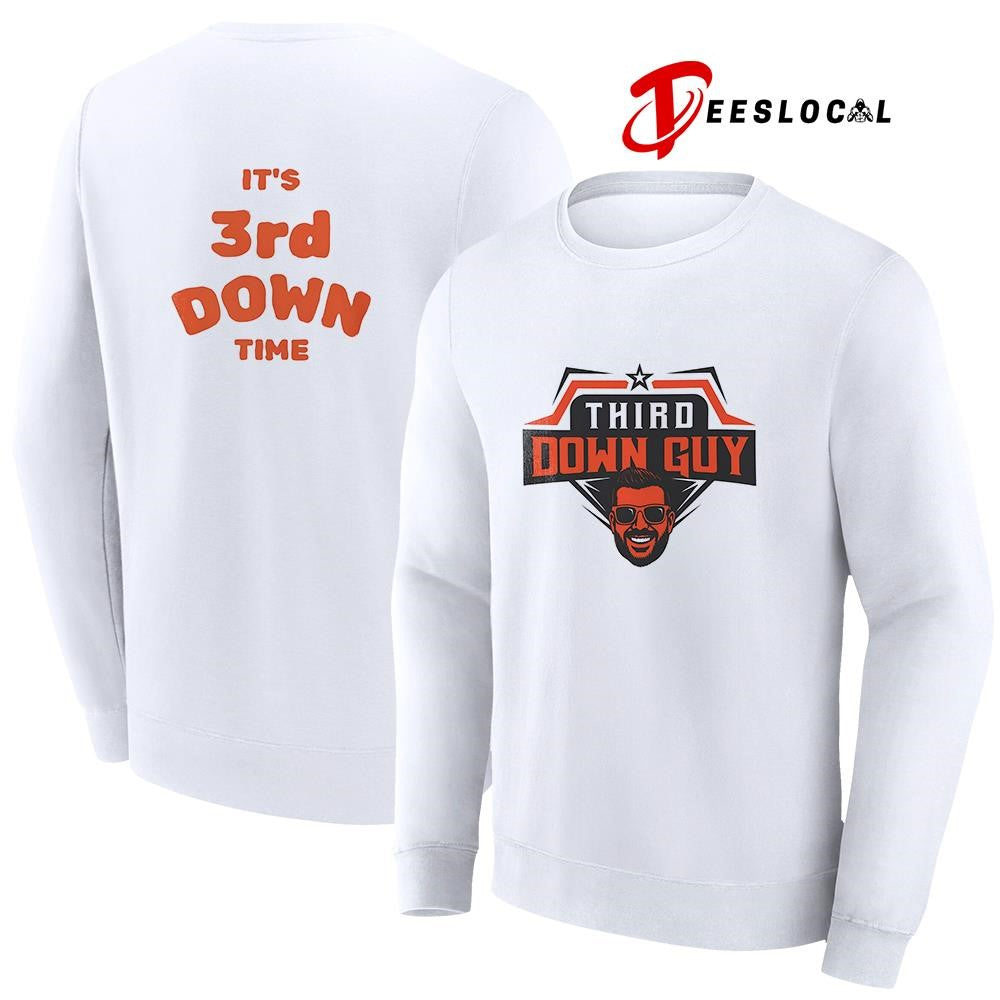 Third Down Guy it’s 3rd down time portrait graphic shirt