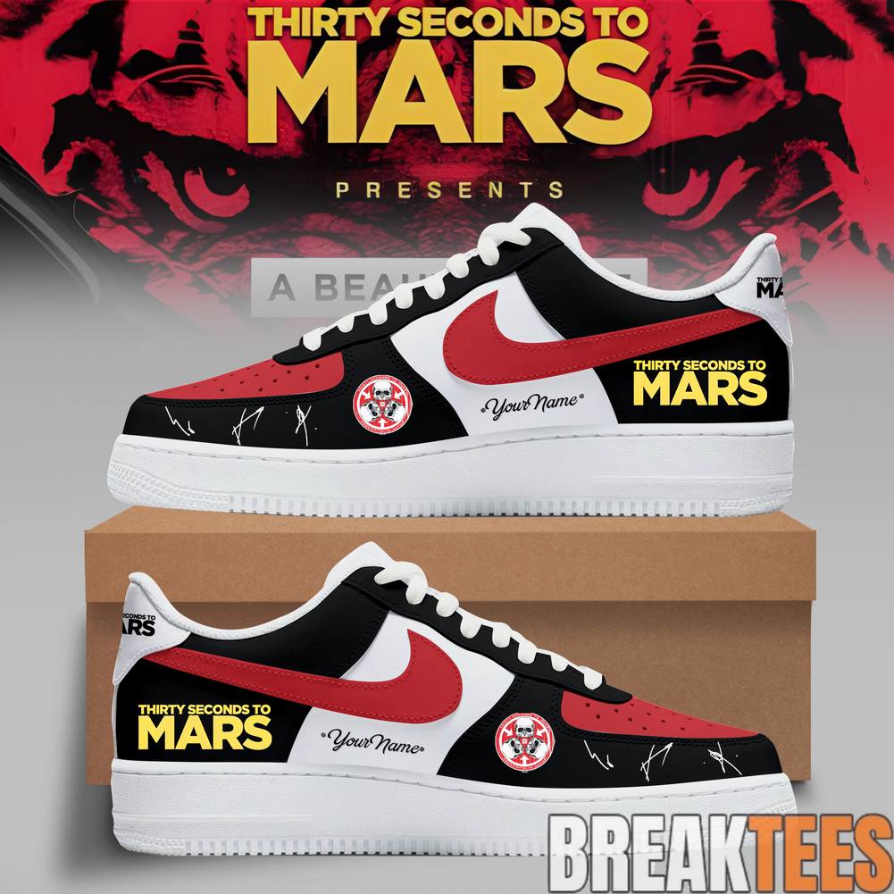 Thirty Seconds to Mars ”A Beautiful Lie vs. This Is War” European Tour Custom Air Force 1 Shoes