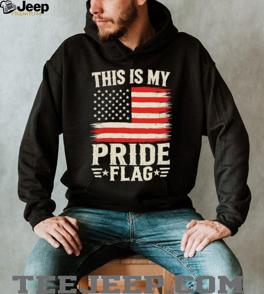 This Is My Pride Flag Patriotic American Flag Vintage Graphic T Shirt