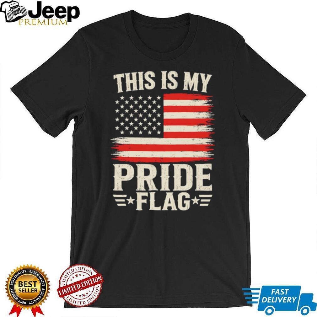This Is My Pride Flag Patriotic American Flag Vintage Graphic T Shirt