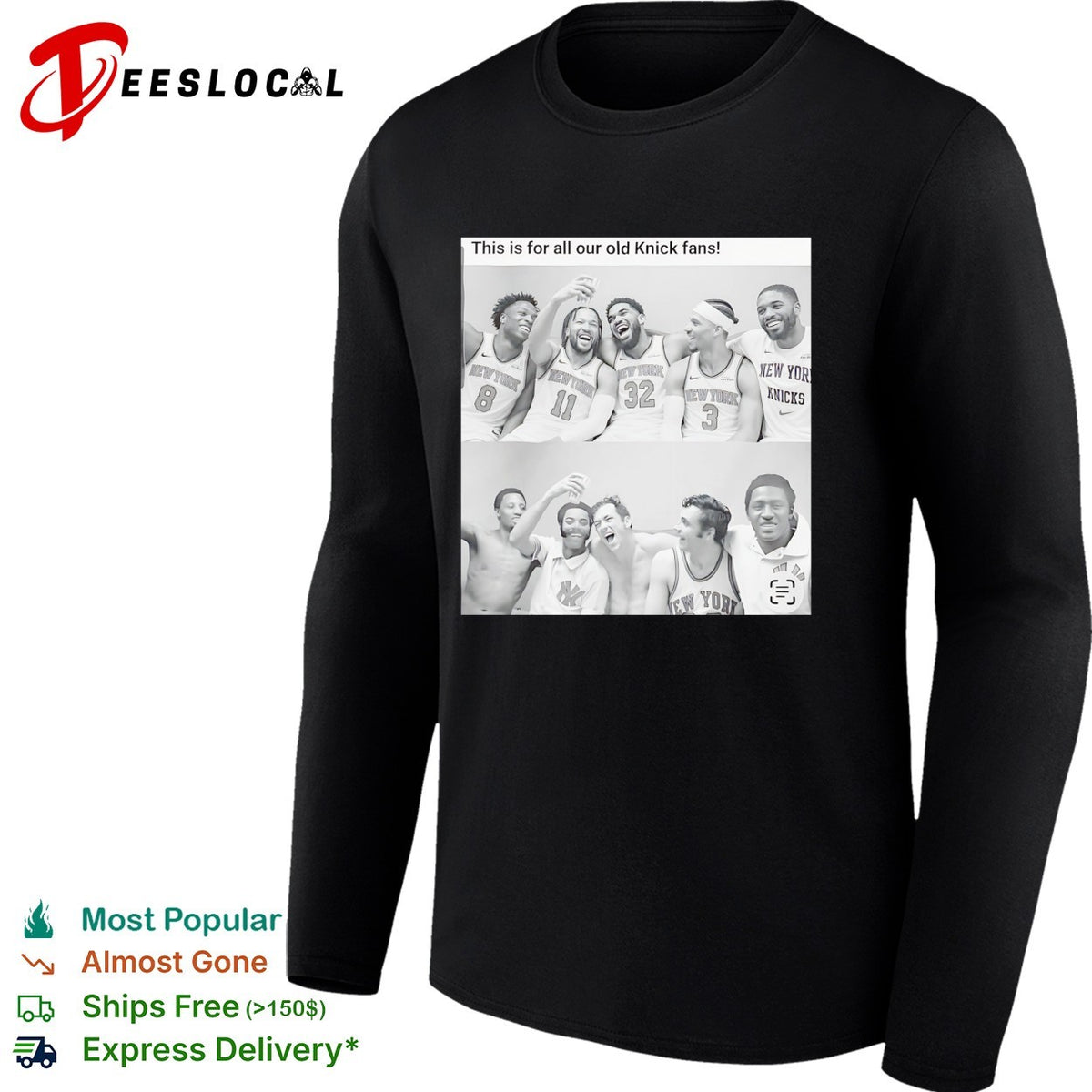This is for all our old Knick fans old and new players side-by-side celebration photo shirt