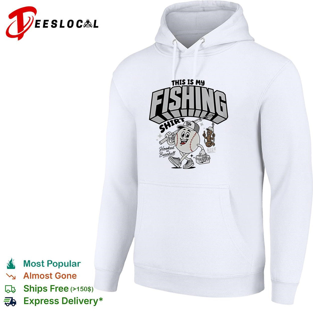 This is my fishing hooked on baseball shirt