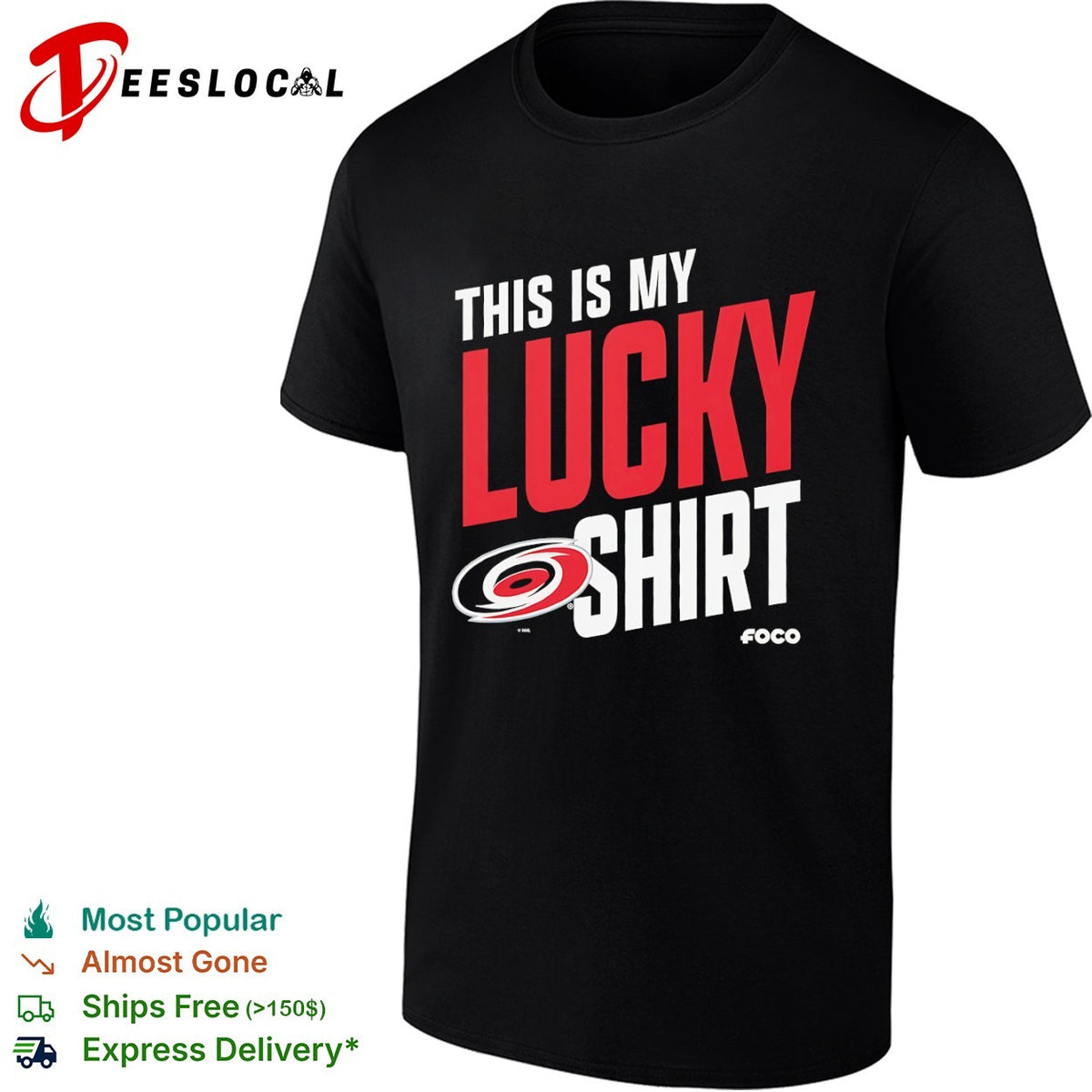 This is my lucky shirt Carolina Hurricanes NHL team fan apparel merchandise