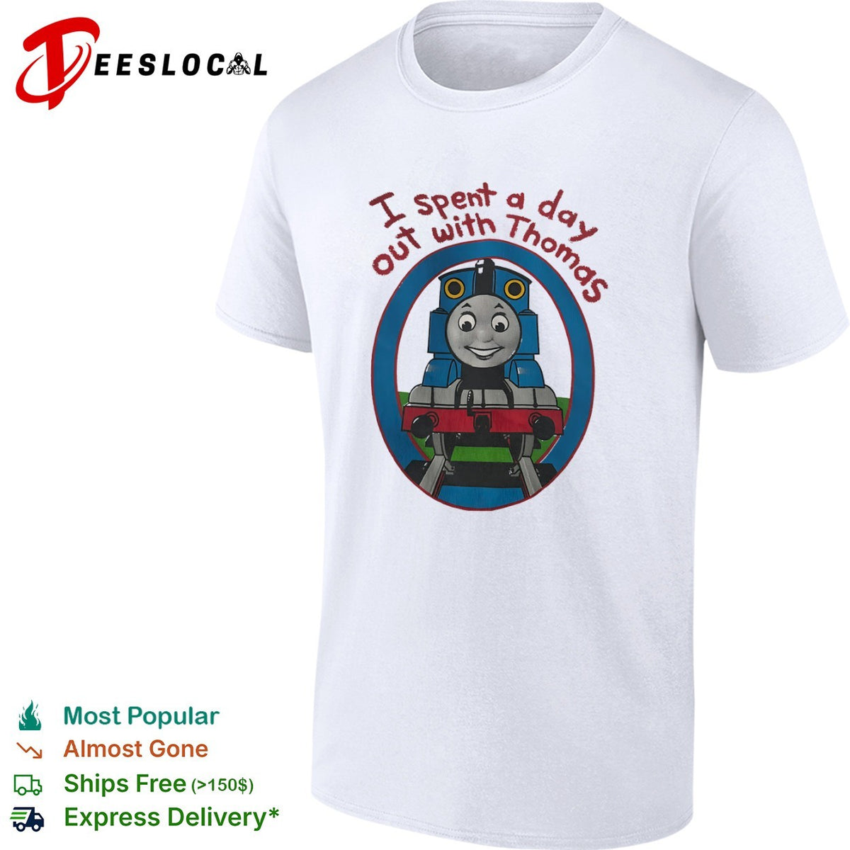 Thomas the Tank Engine I spent a day out with Thomas 1998 shirt