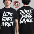 Three Days Grace 2025 Tour Venue Merch Let’s Start Riot Two Sided T-Shirt