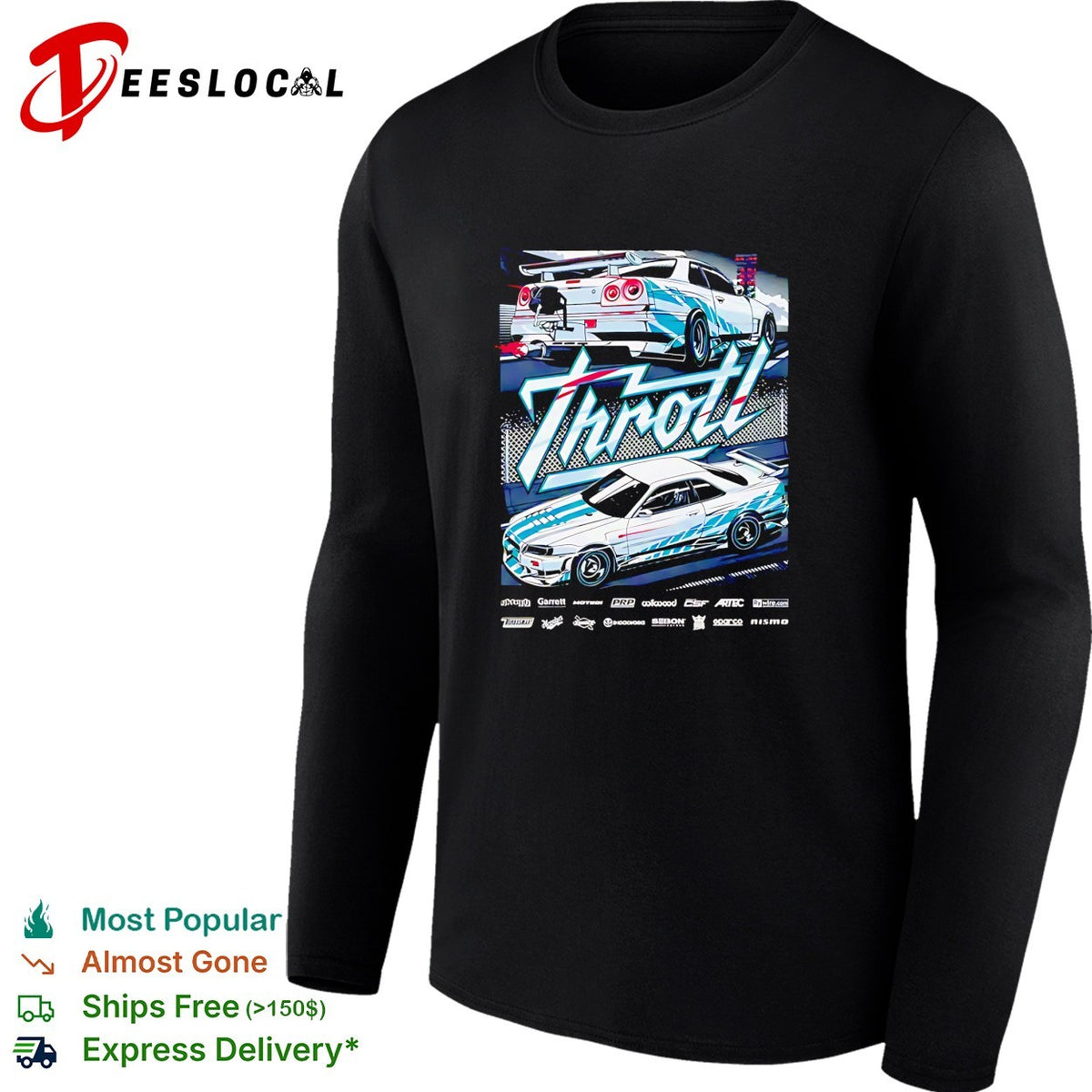 Throtl Nissan Skyline GT-R automotive graphic shirt