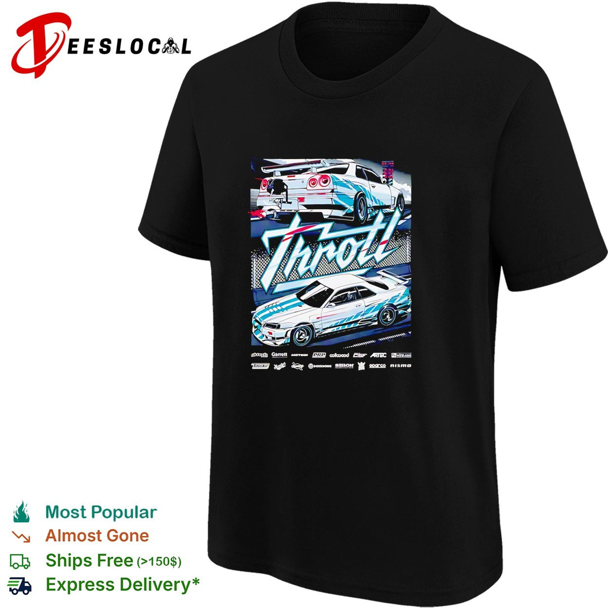 Throtl Nissan Skyline GT-R automotive graphic shirt