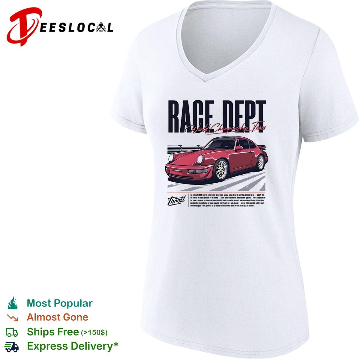 Throtl Race Dept Porsche 911 World Championship Team graphic shirt