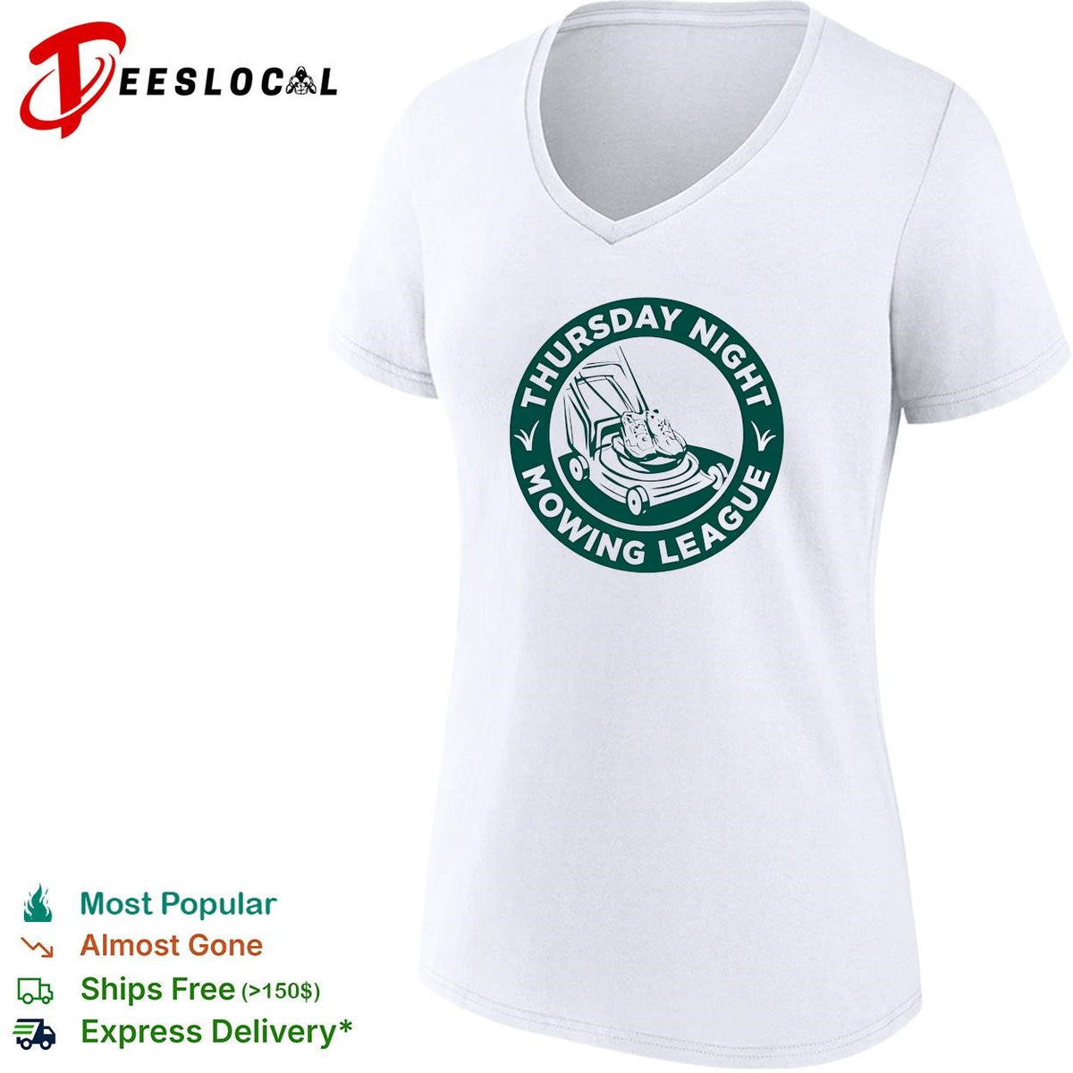 Thursday night mowing league lawnmower badge shirt