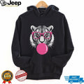 Tiger Glasses Blowing Pink Bubble Gum Shirt