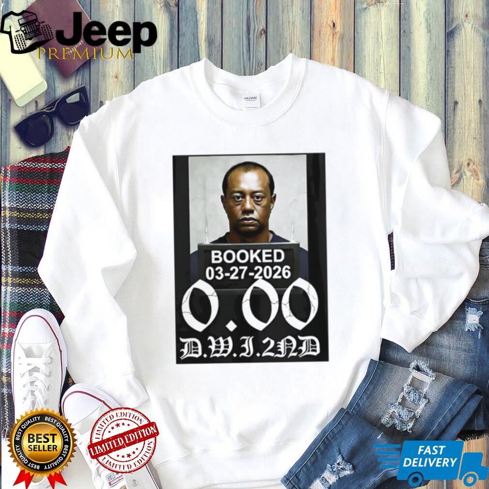 Tiger Woods Booked 03 27 2026 DWI 2nd Mugshot Graphic T Shirt
