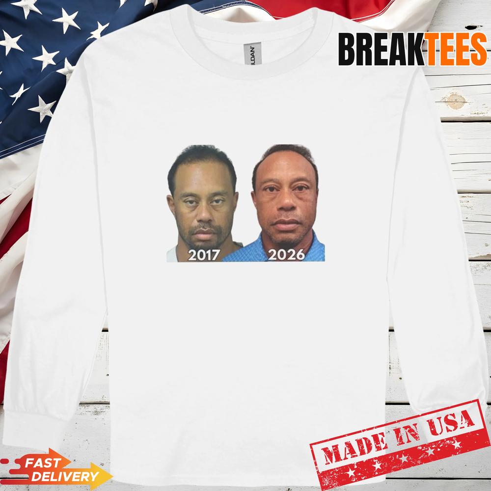 Tiger Woods Mugshot 2017 2026 T-Shirt