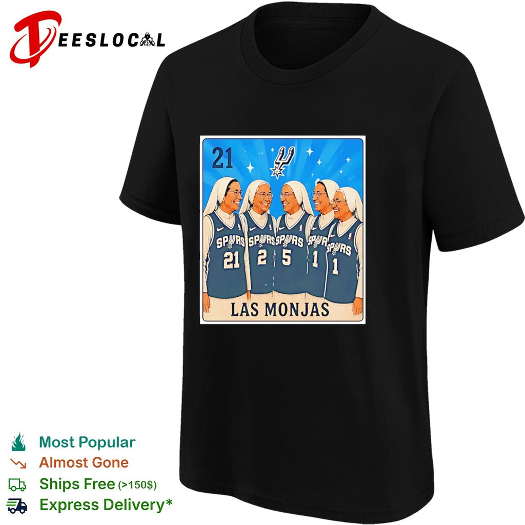 Tim Duncan San Antonio Spurs NBA Loteria Las Monjas legends shirt