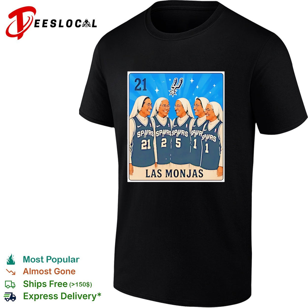 Tim Duncan San Antonio Spurs NBA Loteria Las Monjas legends shirt