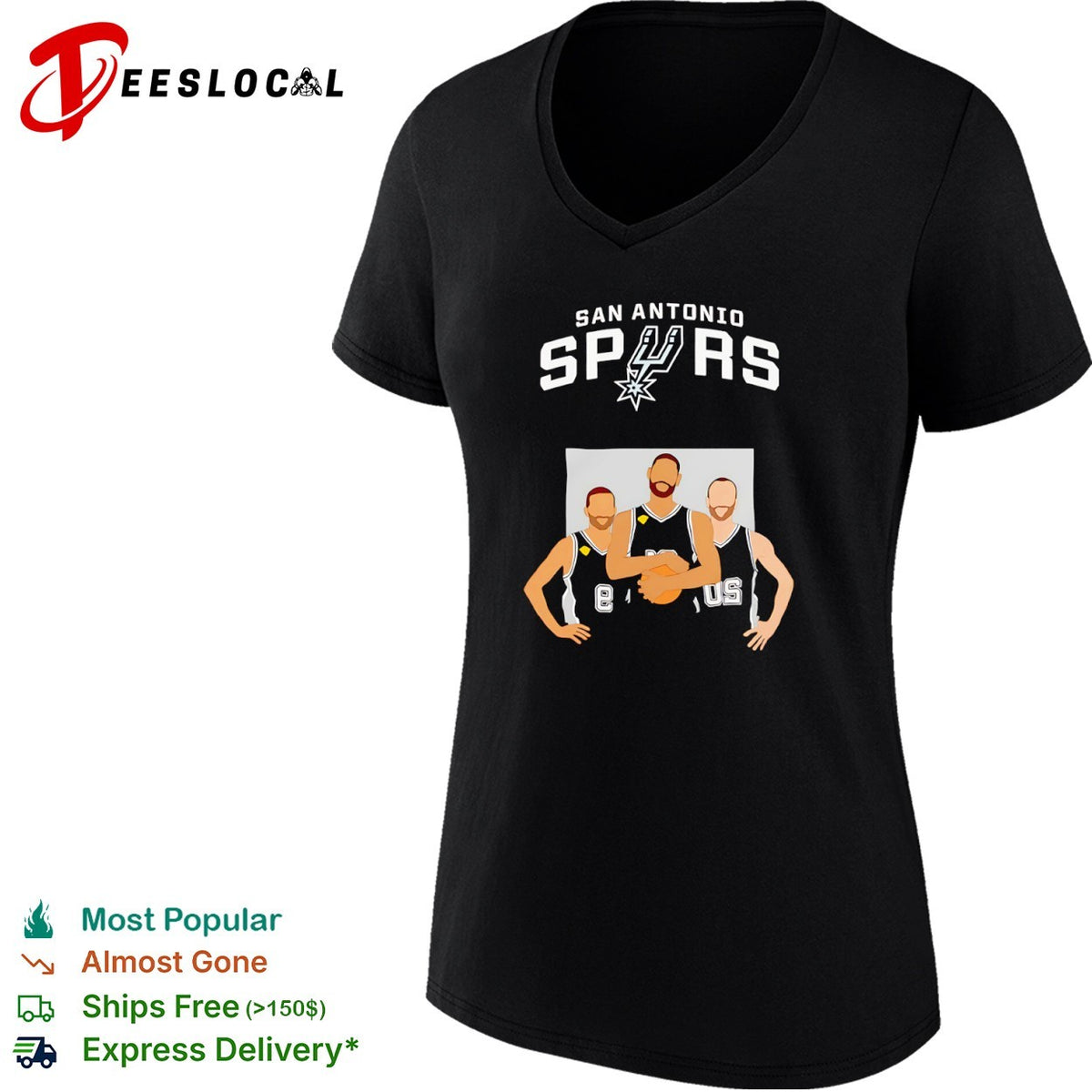 Tim Duncan Tony Parker Manu Ginobili San Antonio Spurs NBA San Antonio Spurs shirt