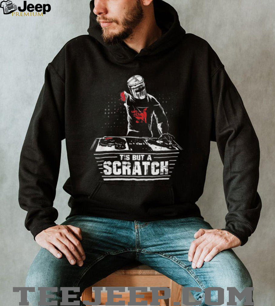 Tis But A Scratch Black Knight DJ T Shirt Monty Python Vinyl Mashup