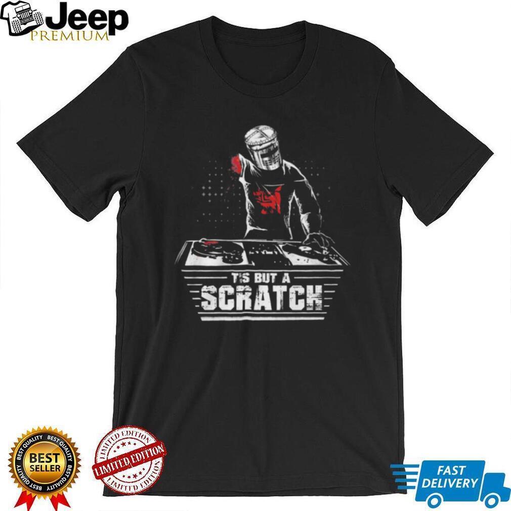 Tis But A Scratch Black Knight DJ T Shirt Monty Python Vinyl Mashup