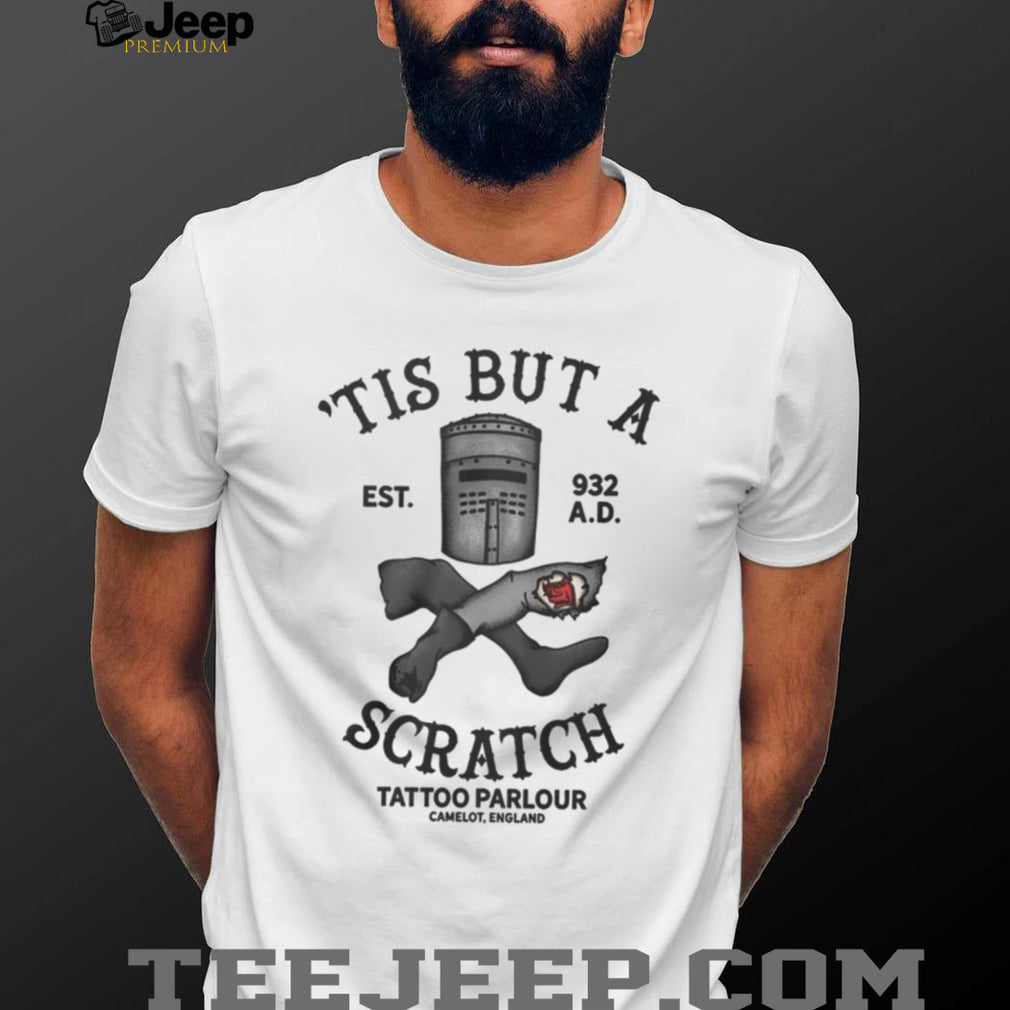 Tis But A Scratch Tattoo Parlor Camelot Black Knight Monty Python T Shirt