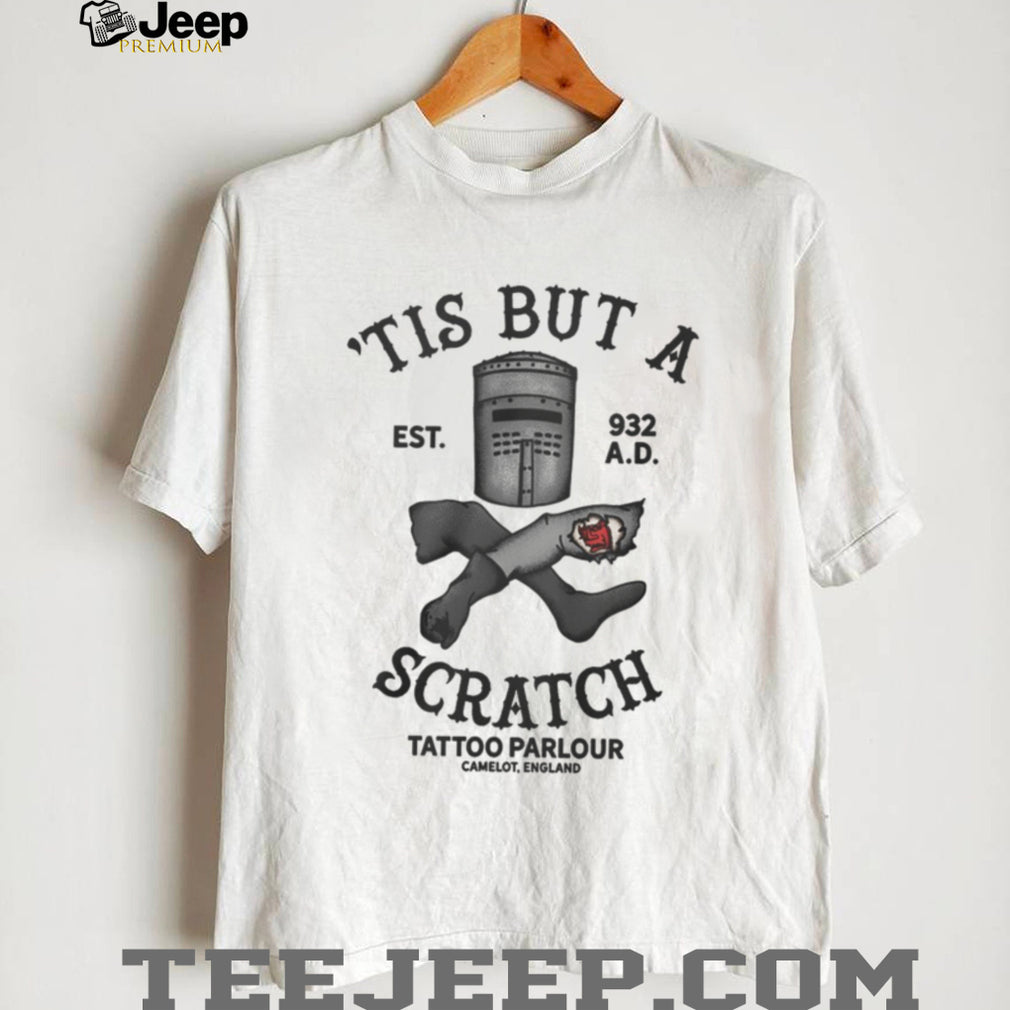 Tis But A Scratch Tattoo Parlor Camelot Black Knight Monty Python T Shirt