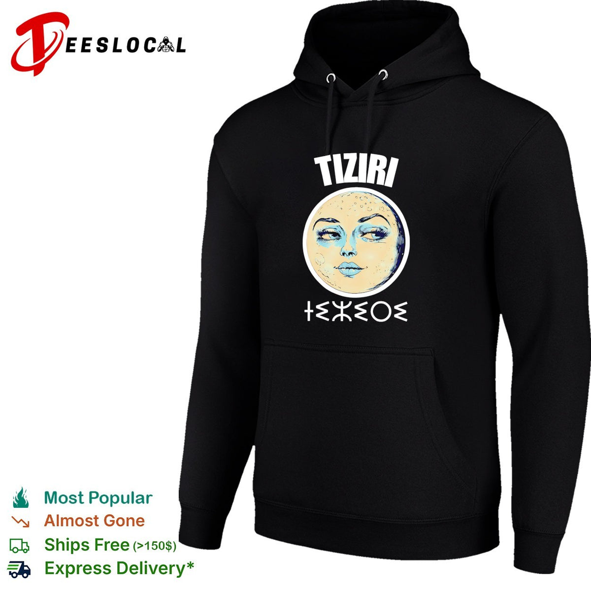 Tiziri moon face Amazigh Berber cultural art shirt