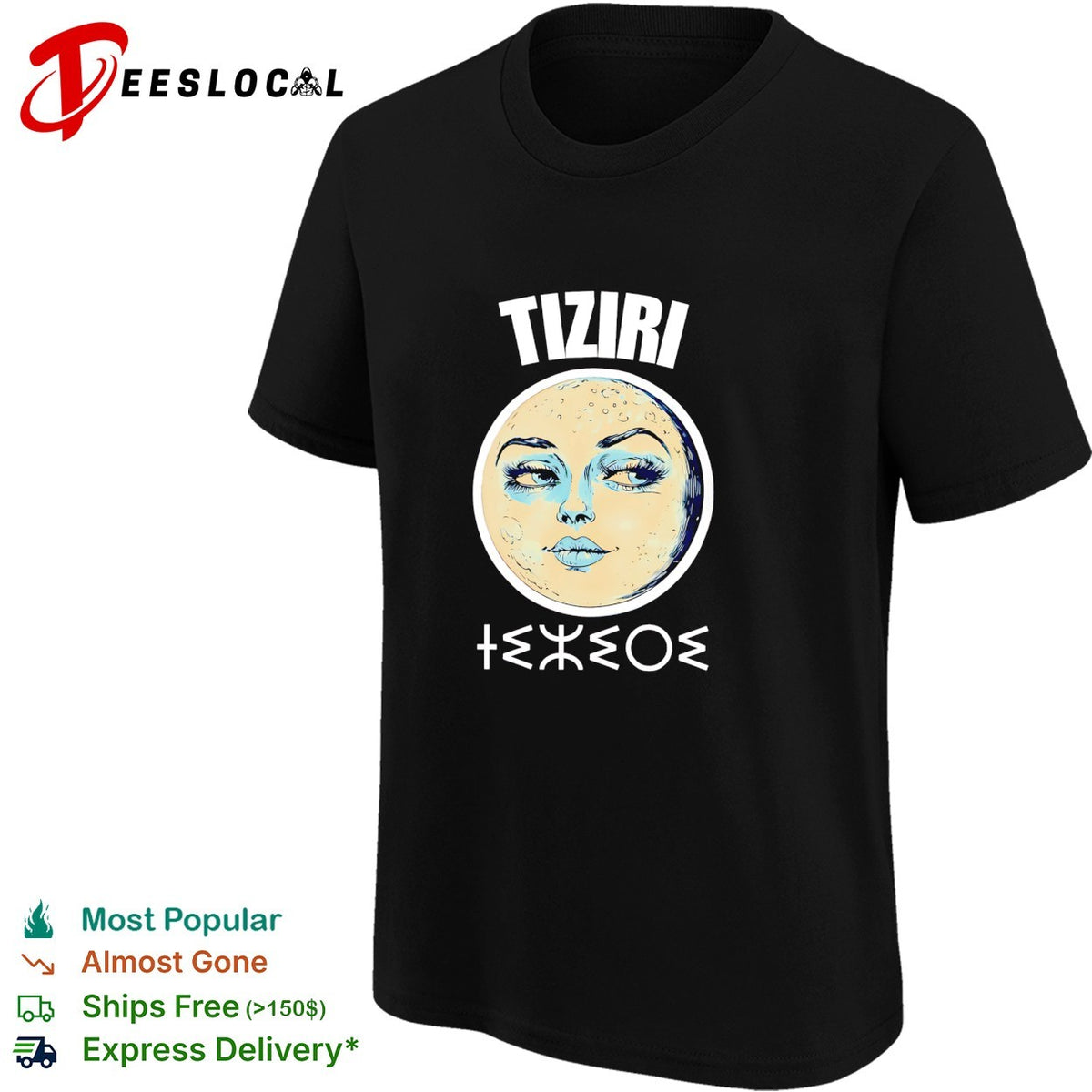 Tiziri moon face Amazigh Berber cultural art shirt