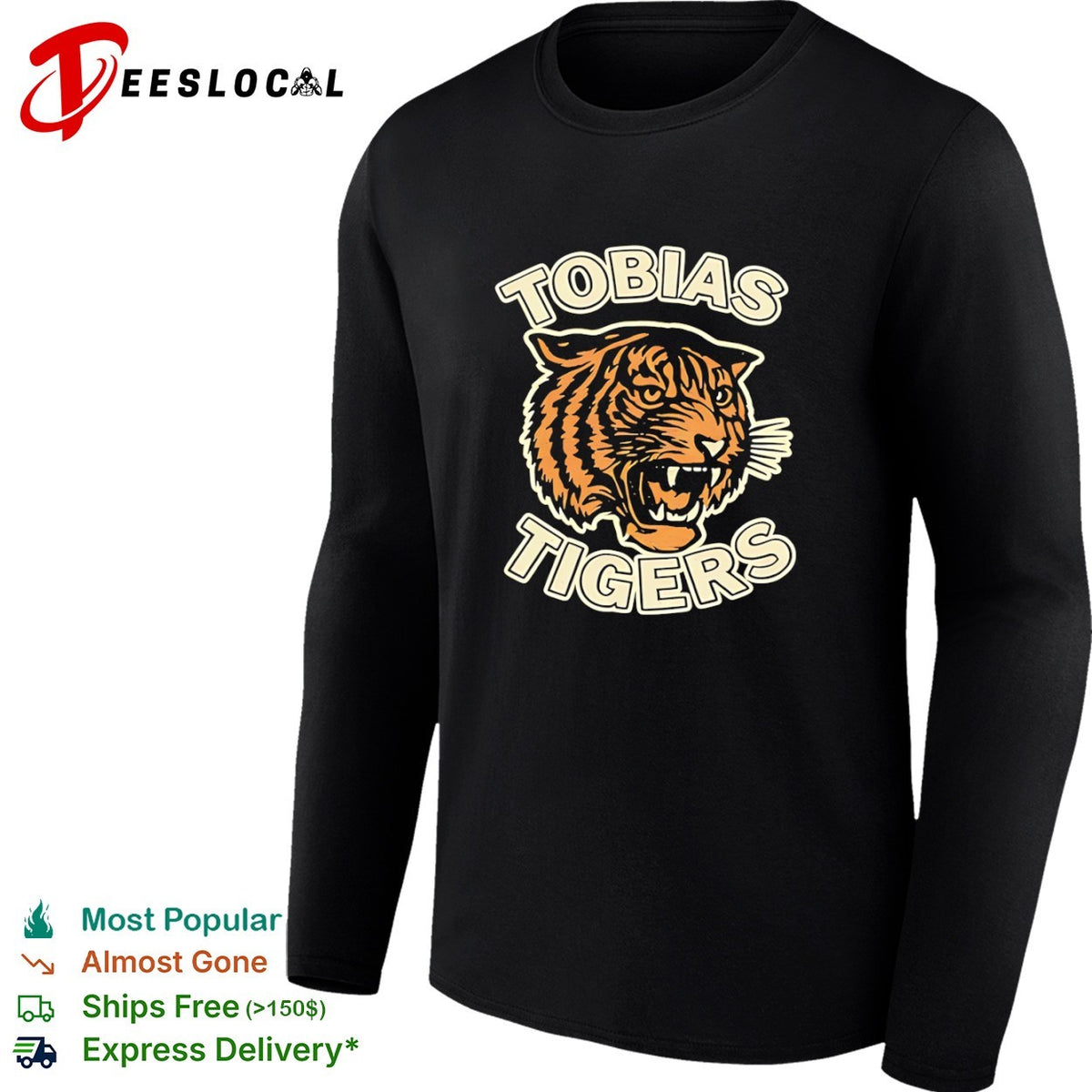 Tobias Tigers Mascot Logo Apparel Tobias Tigers shirt