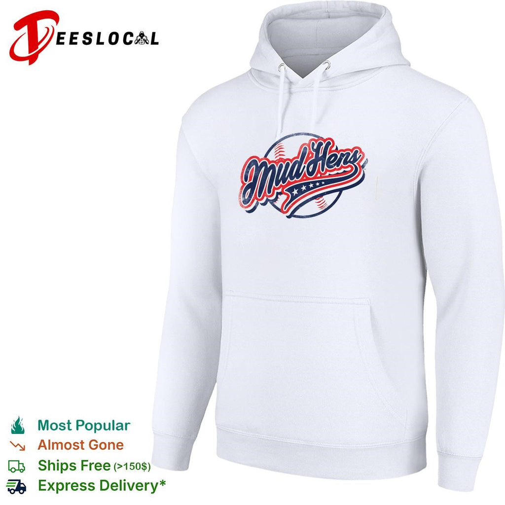 Toledo Mud Hens baseball script logo Americana stars and stripes lettering shirt