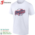 Toledo Mud Hens baseball script logo Americana stars and stripes lettering shirt