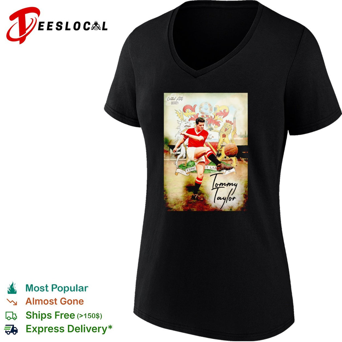 Tommy Taylor Manchester United Conc and Labore United Arts Signature Print shirt