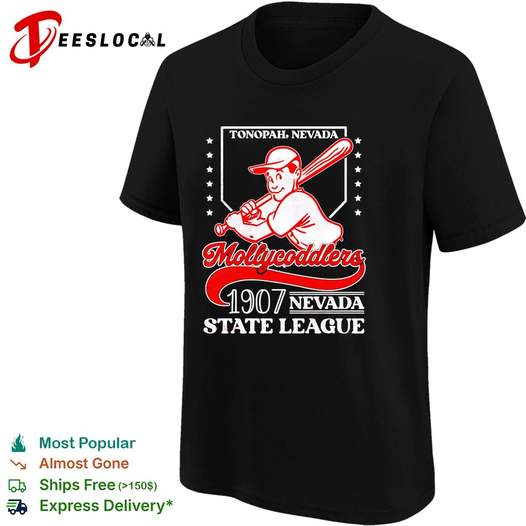 Tonopah Nevada Mollycoddlers 1907 Nevada State League vintage baseball mascot art shirt