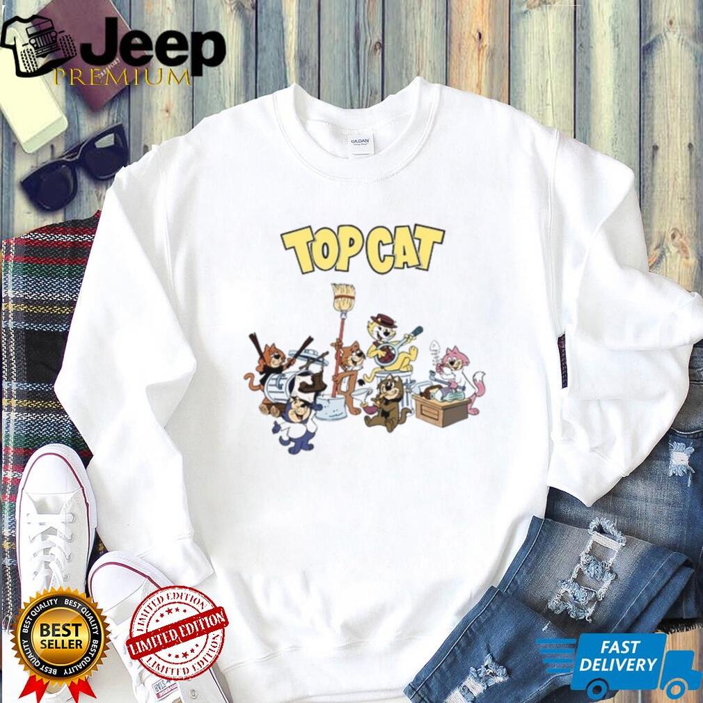 Cat Alley Cartoon Band Nostalgia T Shirt