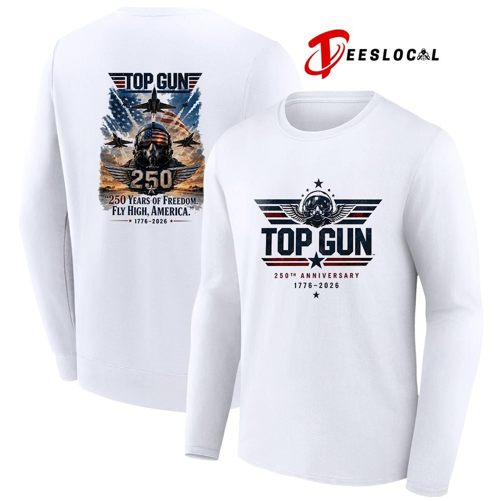 Gun 250 years anniversary of freedom fly high America graphic shirt
