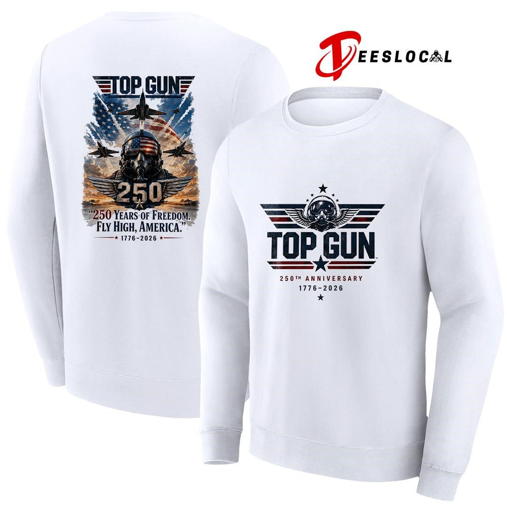 Gun 250 years anniversary of freedom fly high America graphic shirt
