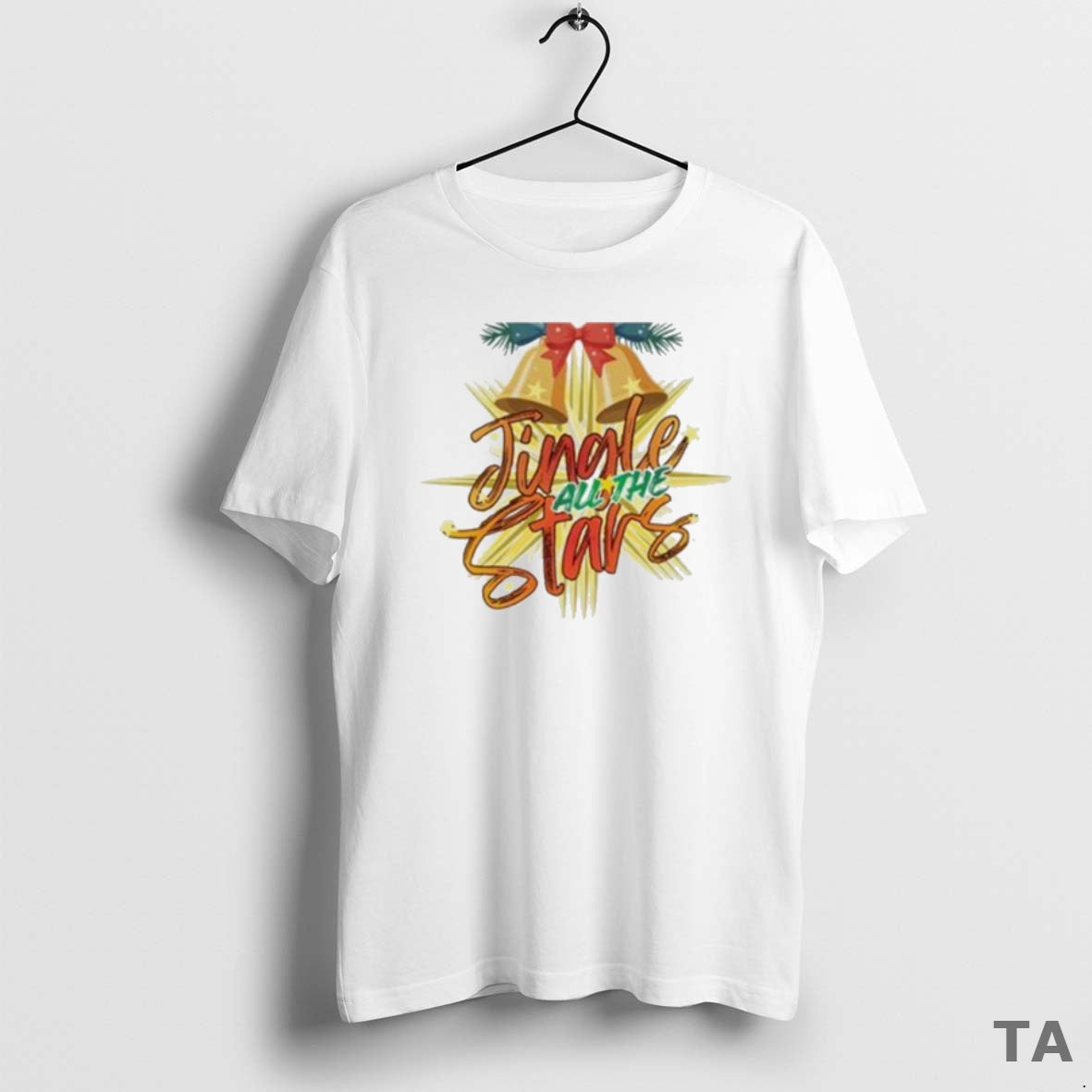 Top Marie Shadows Jingle All The Stars Christmas Bell T Shirt Sweater