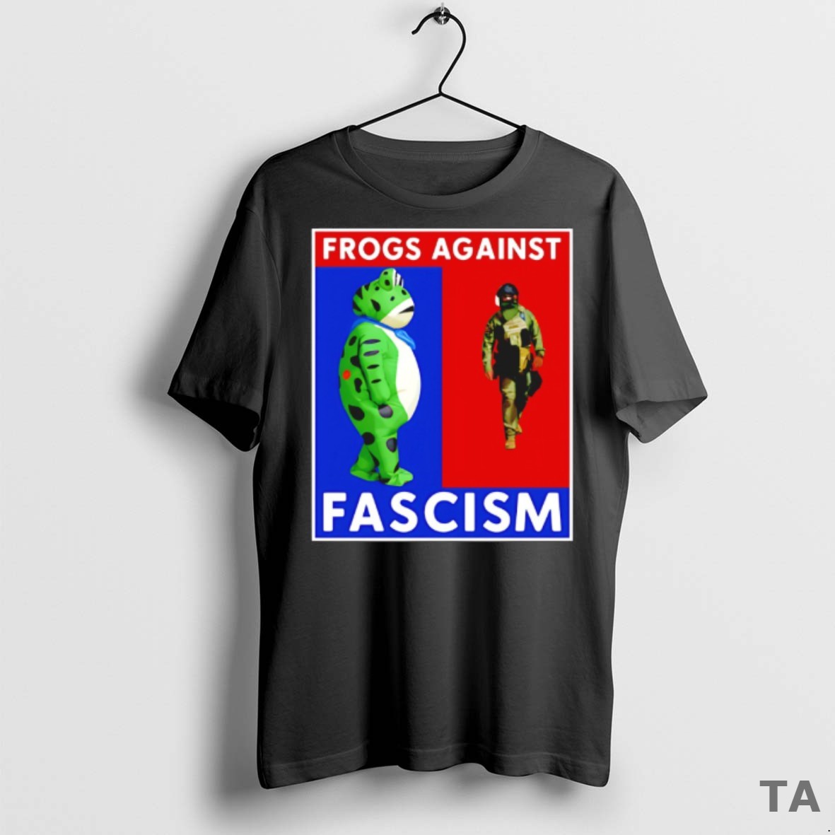 Top Portland Frog Against Fascism T Shirt Sweater