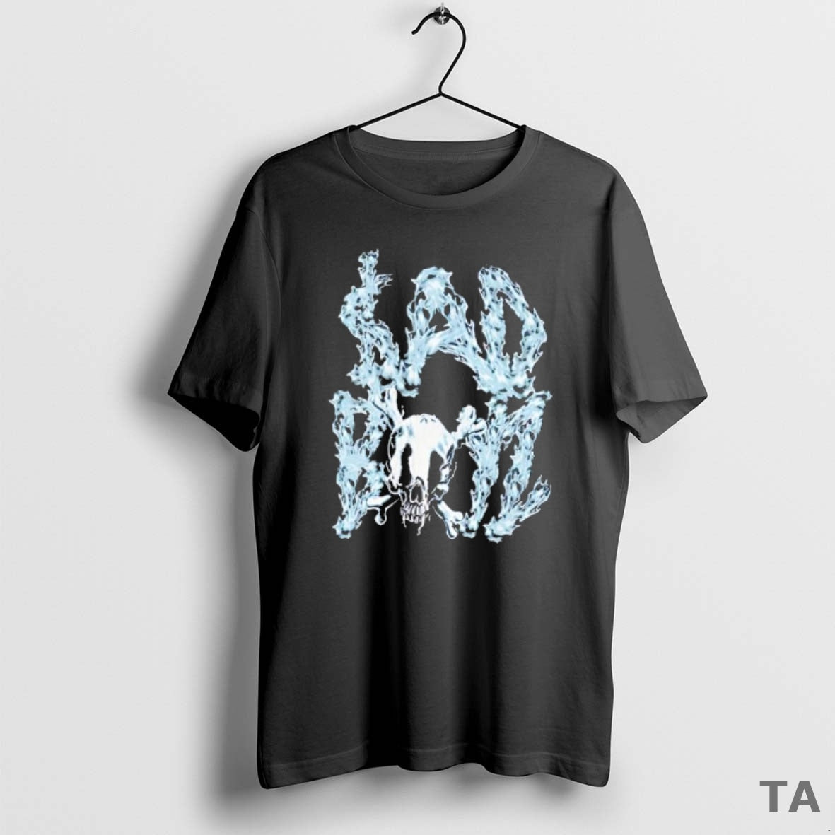 Top Sad Boyz Chrome Skull Graphic T Shirt Sweater