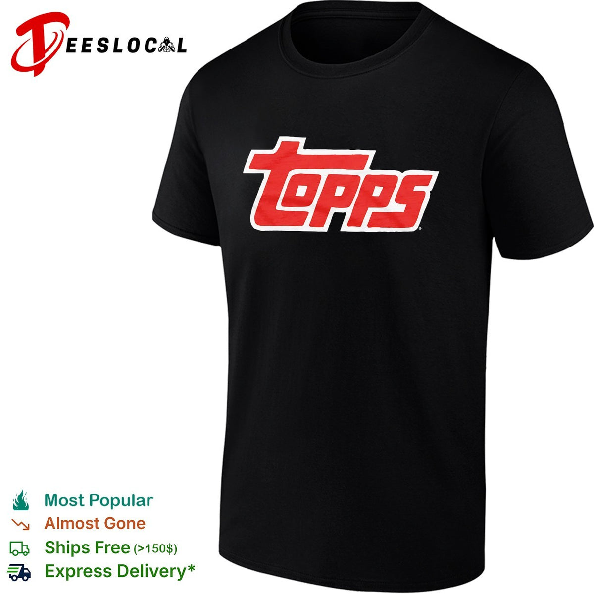 Topps baseball card company logo vintage shirt