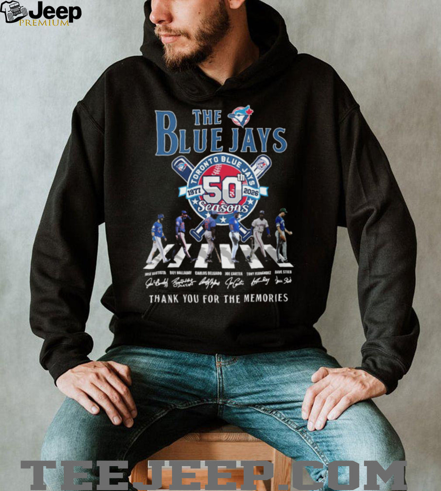 Toronto Blue Jays 50th Seasons 1977 2026 Abbey Road Signatures T Shirt