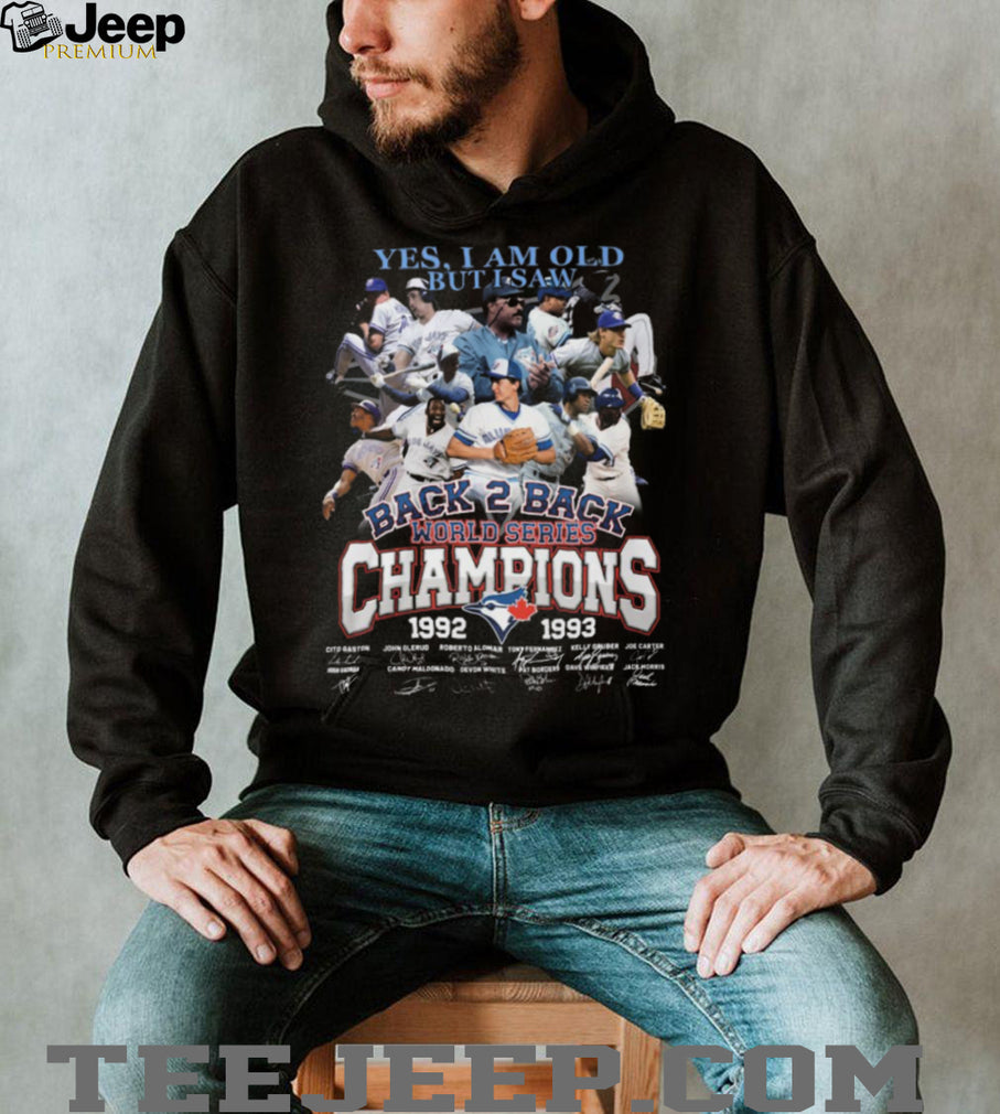 Toronto Blue Jays Back 2 Back World Series Champions 1992 1993 Signature T Shirt