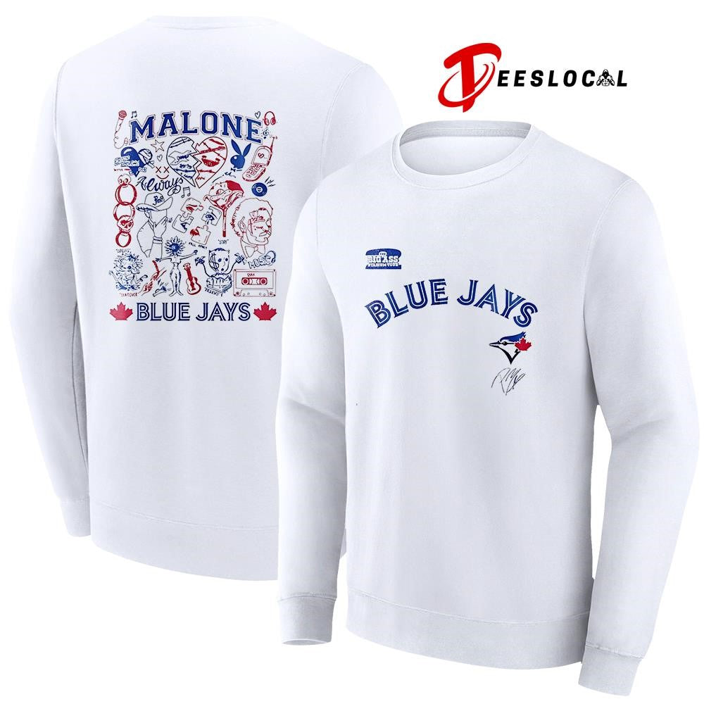 Toronto Blue Jays x Post Malone The Big Ass Stadium tour graphic signature shirt