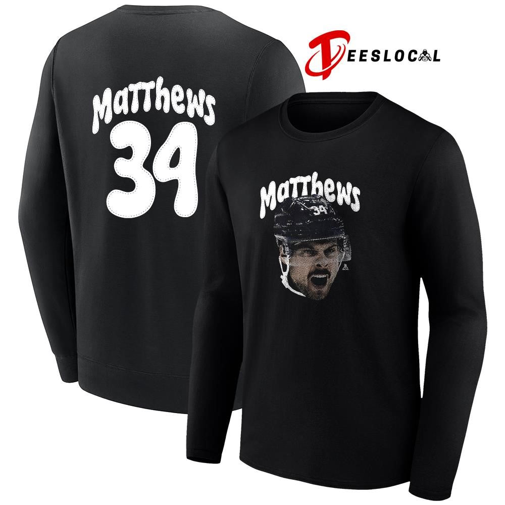 Toronto Maple Leafs Auston Matthews portrait name and number shirt