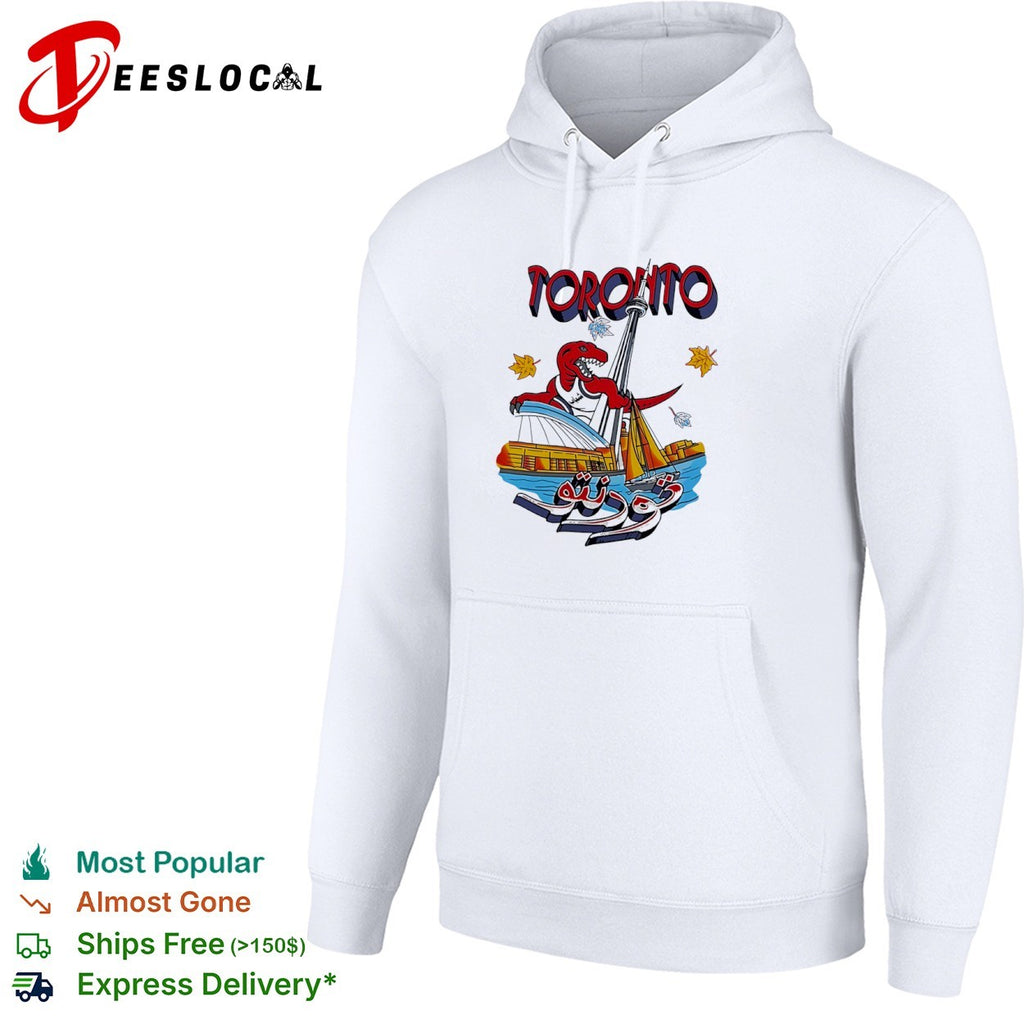 Toronto Raptors NBA Basketball Dinosaur Landmark CN Tower Rogers Centre Arabic shirt