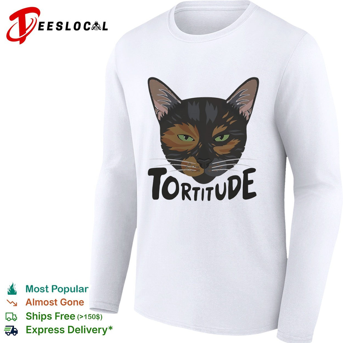 Tortitude Tortoiseshell Cat Face Portrait Animal Pet Lover Shirt