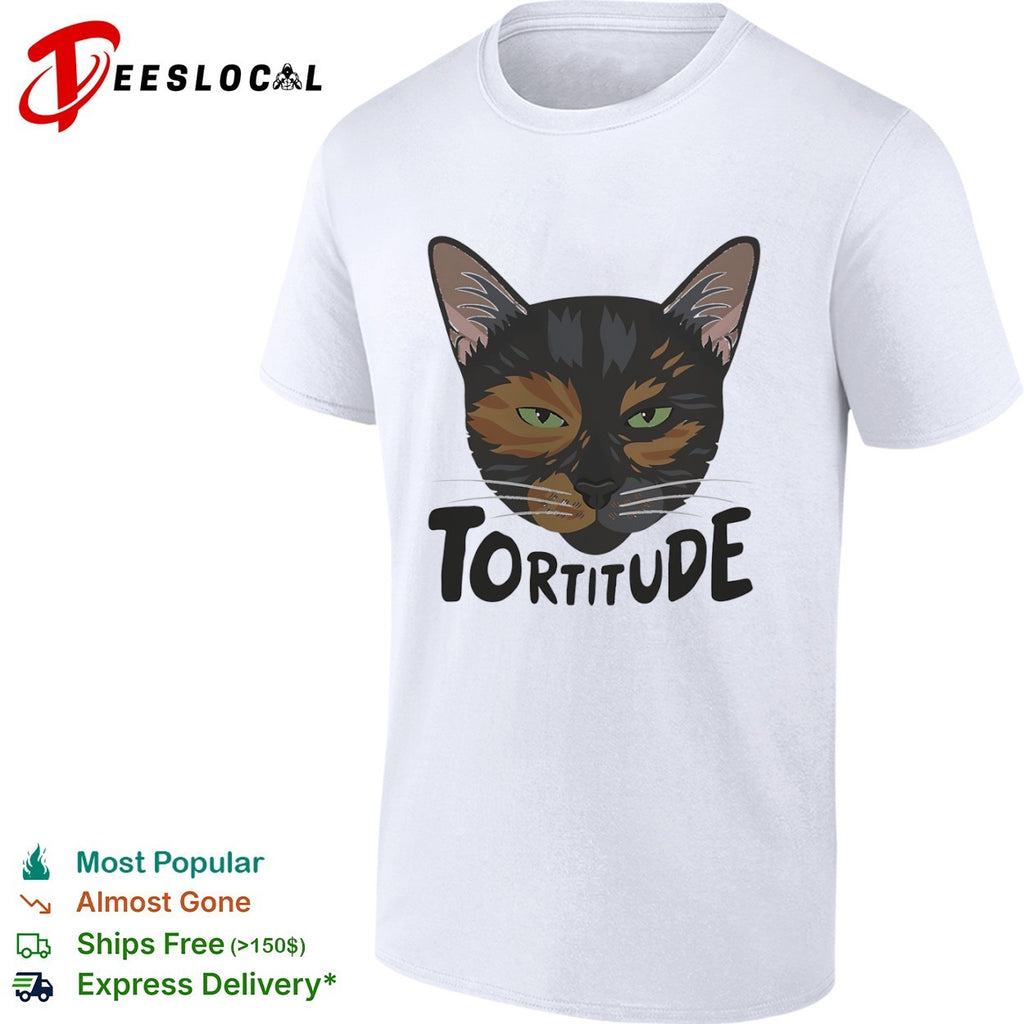 Tortitude Tortoiseshell Cat Face Portrait Animal Pet Lover Shirt