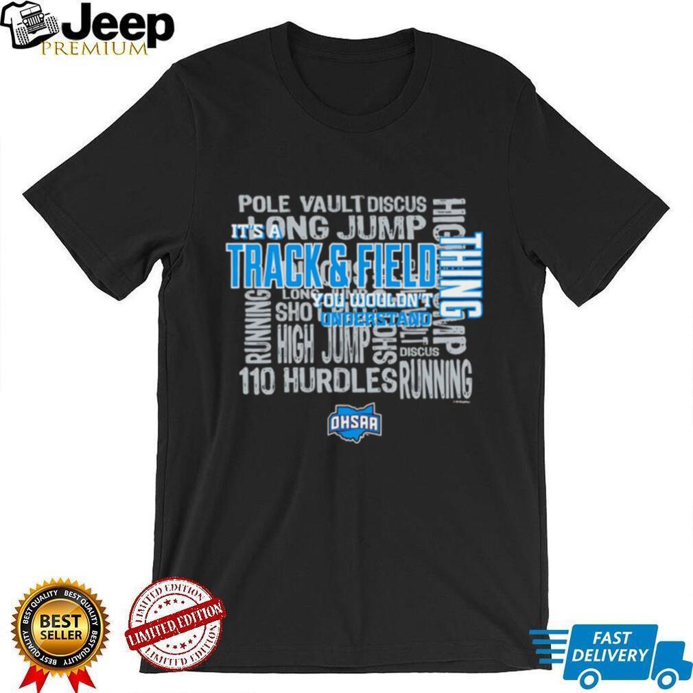 Track and Field Event Typography Sports Fan T Shirt