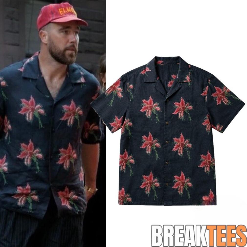 Travis Kelce Floral Hawaiian Shirt At The Eighty Six NYC 2026