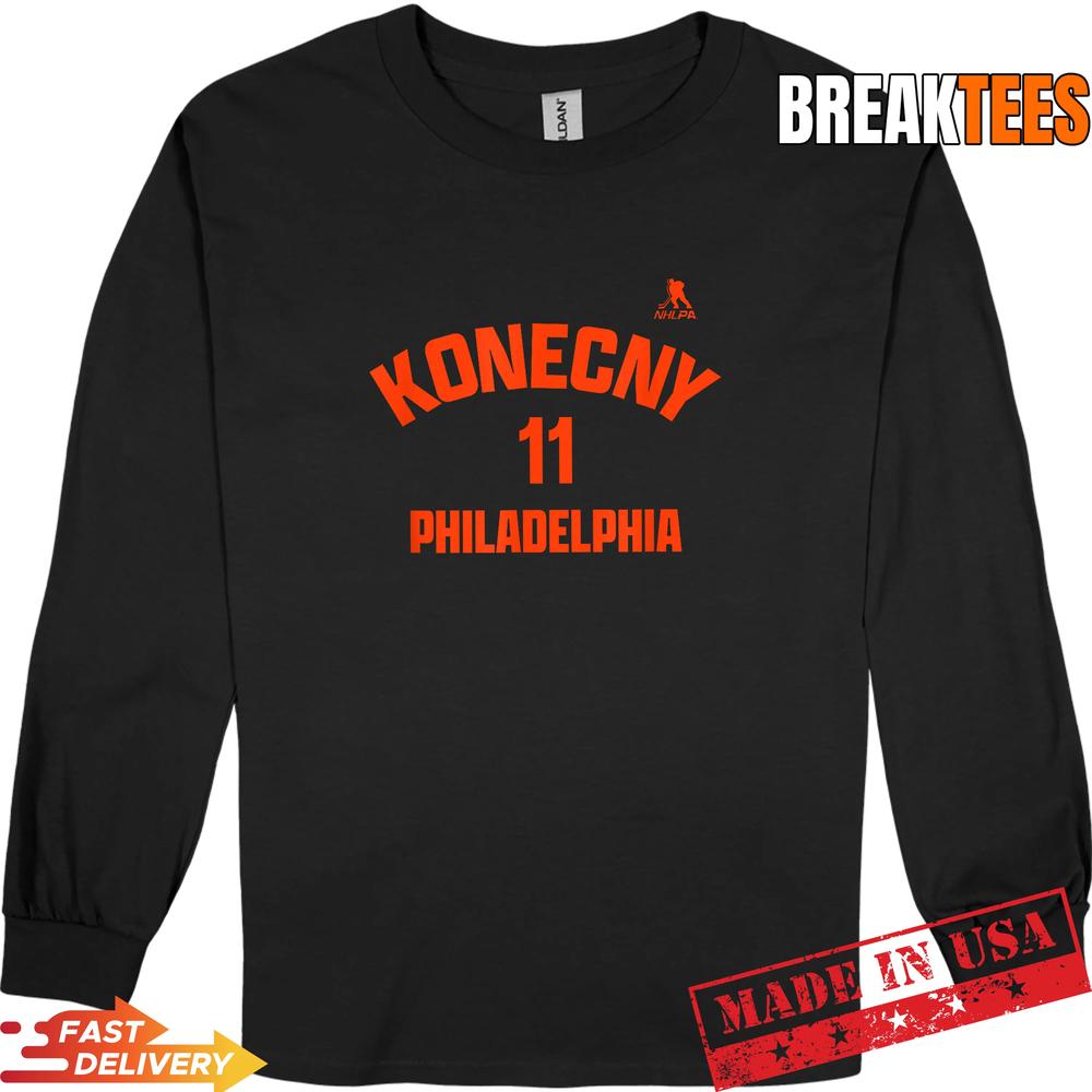 Travis Konecny Name and Number Philadelphia Hockey Shirt