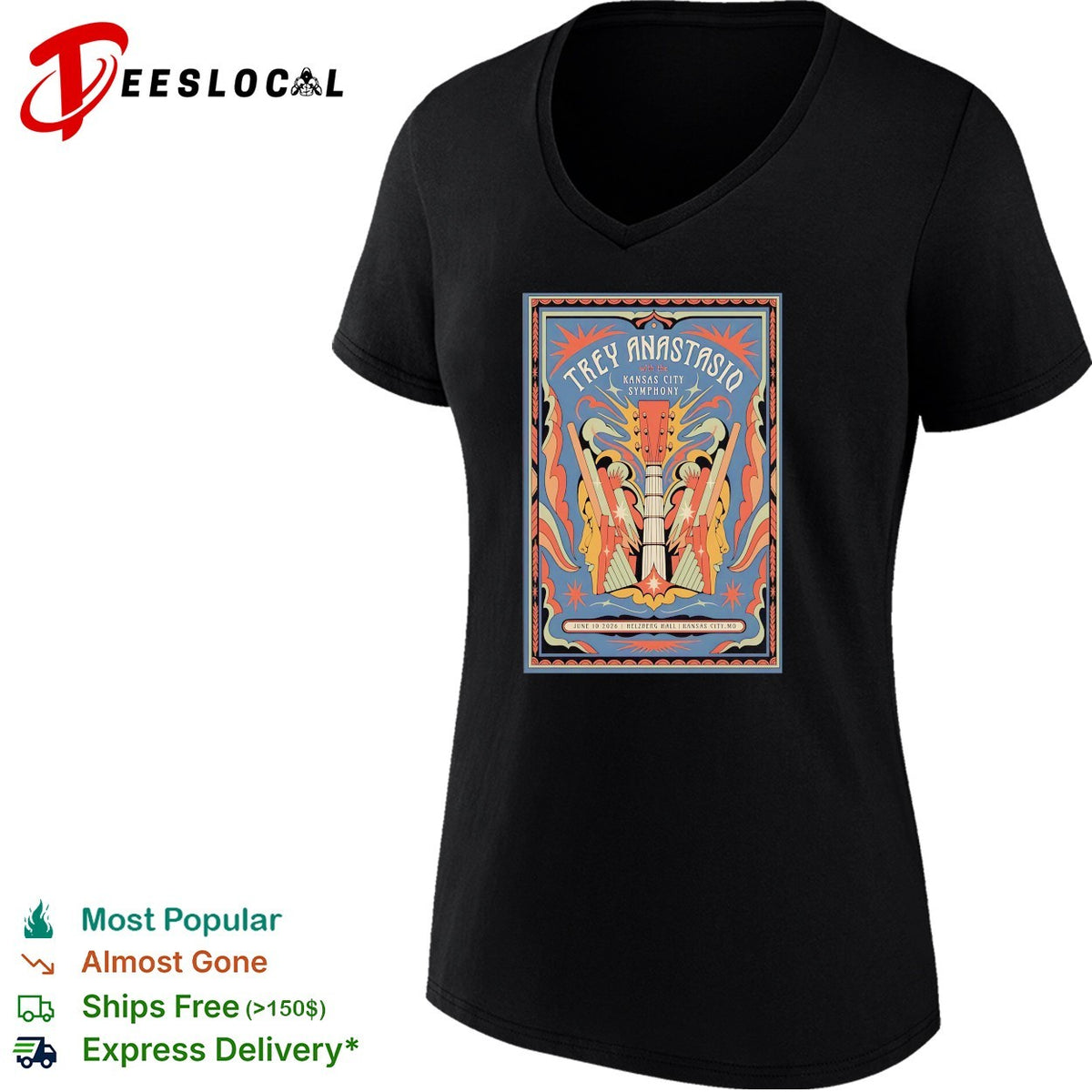 Trey Anastasio Kansas City Symphony concert poster art shirt
