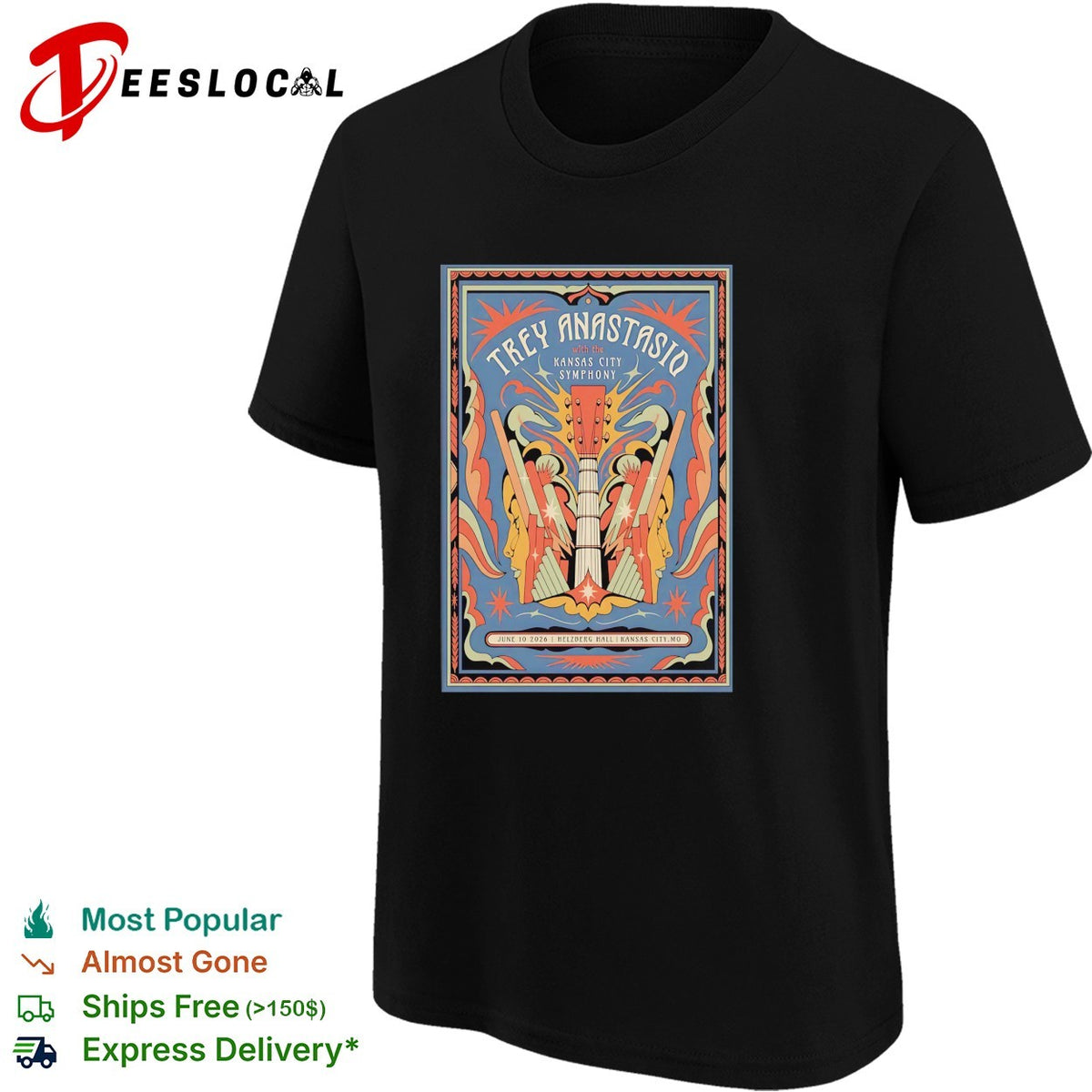 Trey Anastasio Kansas City Symphony concert poster art shirt